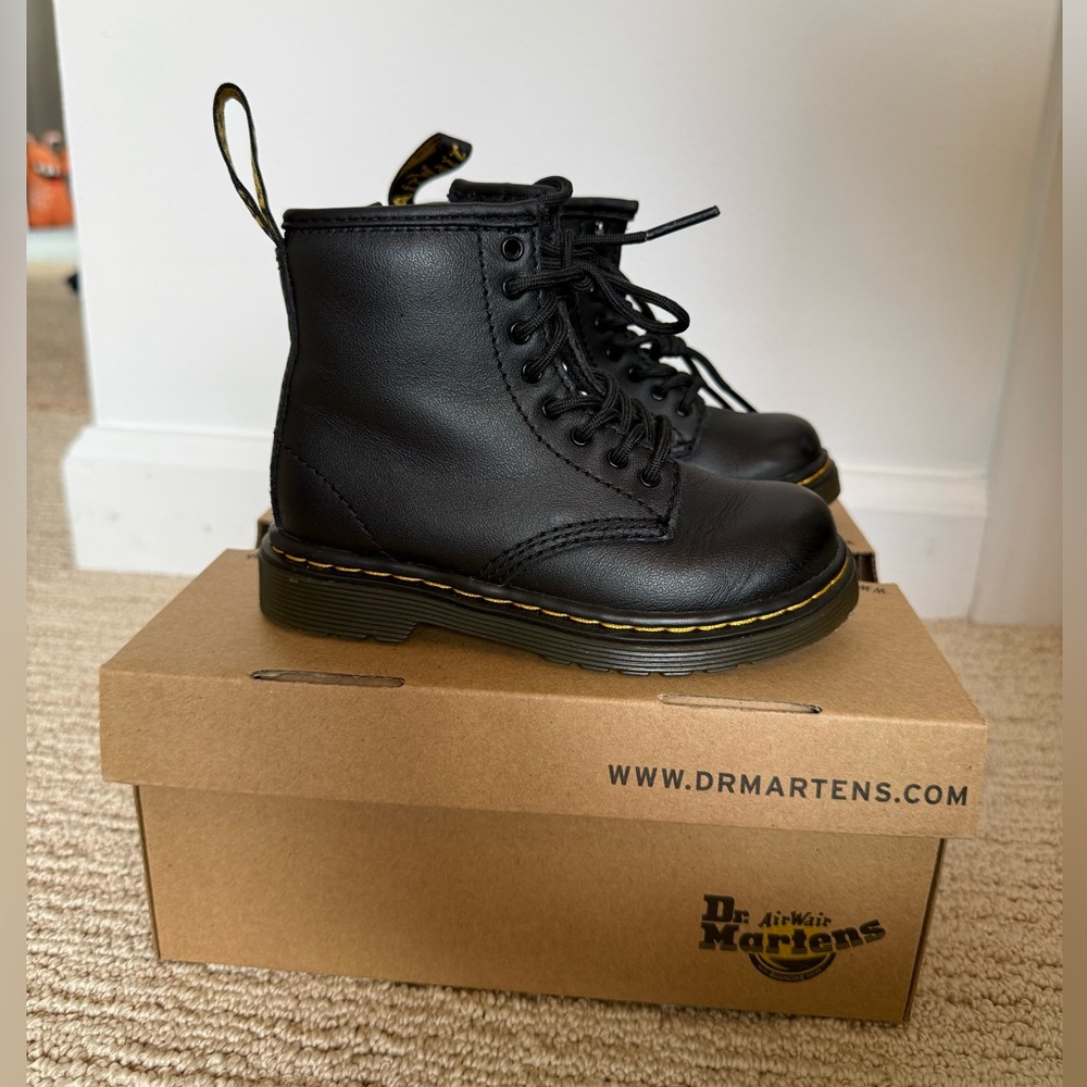 Dr. Martens Toddler 1460 Softy T Leather Lace Up Boots